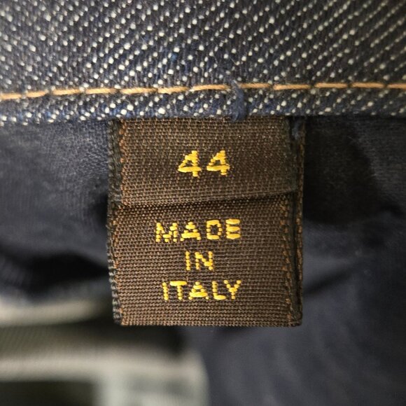 Louis Vuitton Straight Leg Dark Denim Jeans Flap Pocket Logo Size 44/10 - Picture 12 of 14